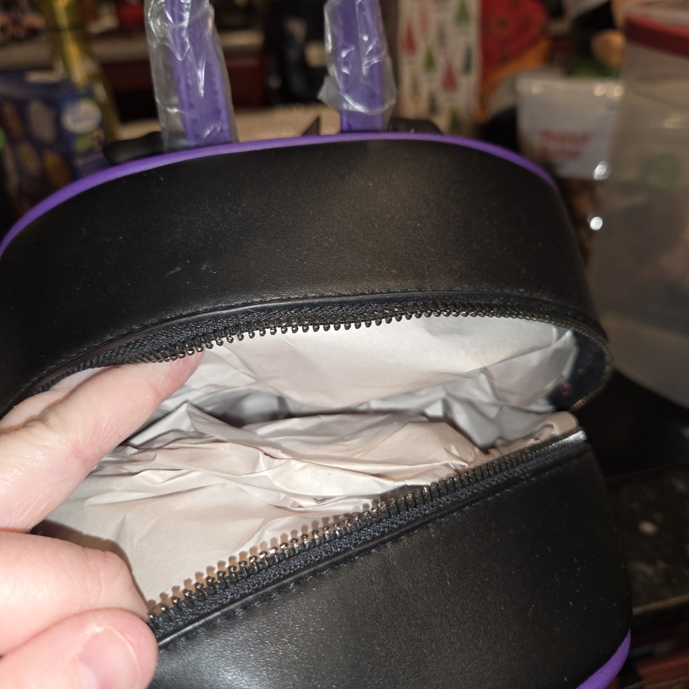 Loungefly Darth Vader Black and Purple Glow-in-the-Dark Mini Backpack - Picture 5 of 6